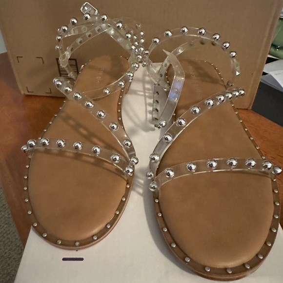Madden Girl Shoes - Madden Girl 9.5 Clear Studded Sandals